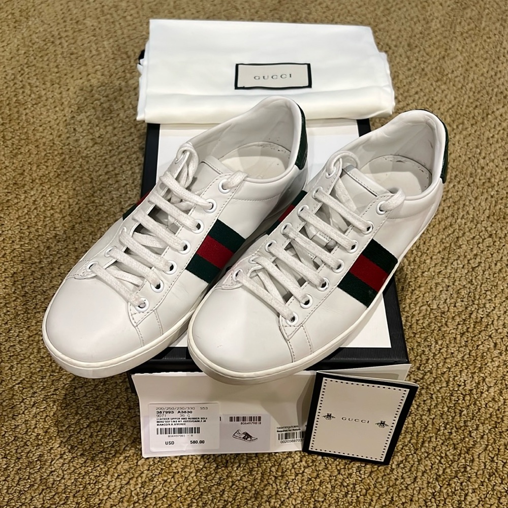 Gucci White Ace Sneaker, size 36 (6)